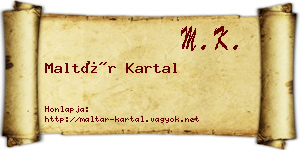 Maltár Kartal névjegykártya